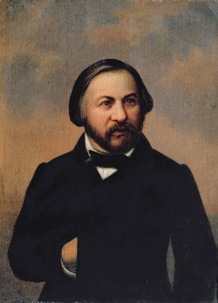 Detail of Portrait of Mikhail Ivanovich Glinka, 1850s by Russian School