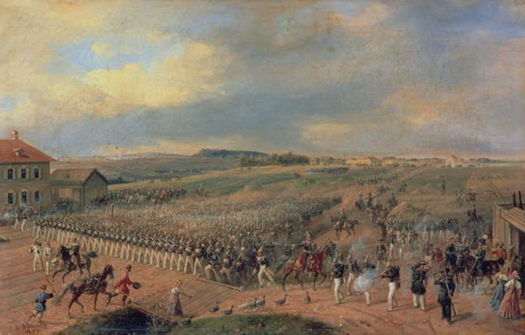 Detail of Manoeuvres, 1849 by Gustav Schwartz or Schwarz