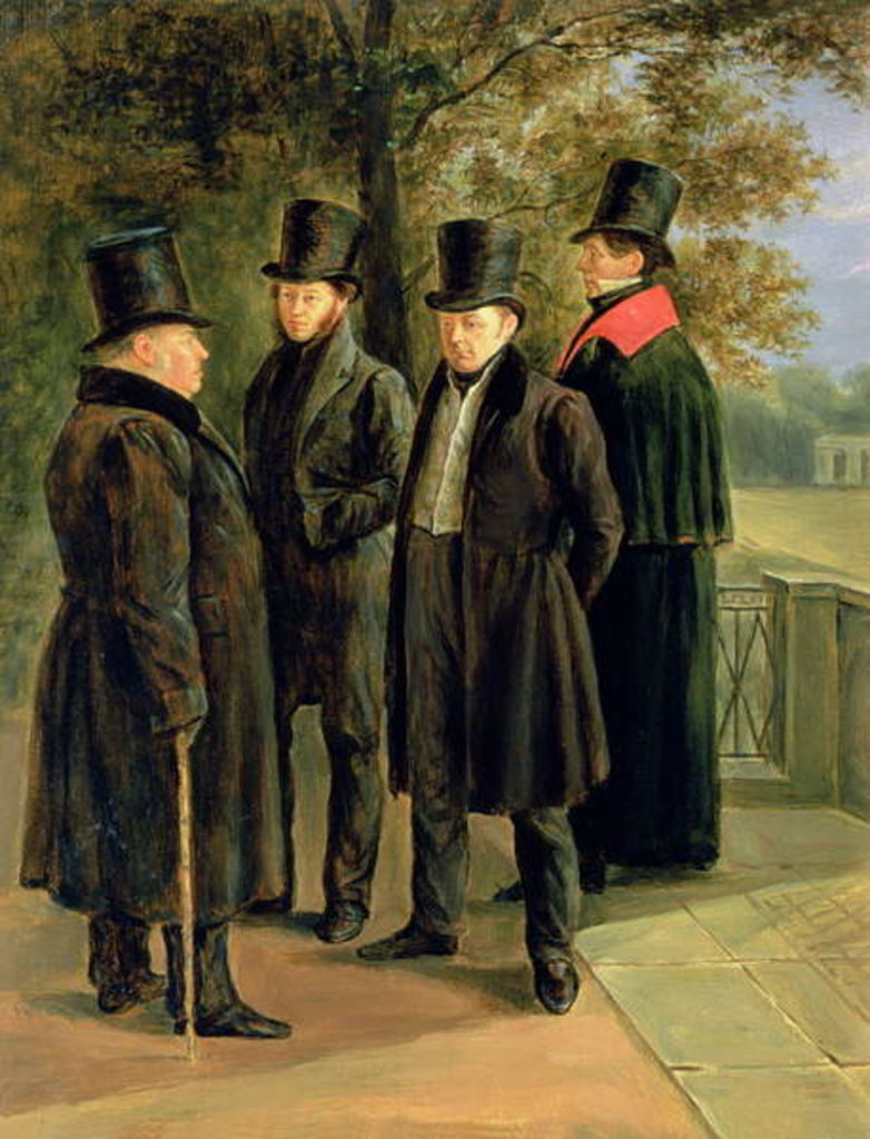 Detail of The Poets Aleksandr Pushkin, Ivan Krylov, Vasily Zhukovsky and Nicolai Gnedich by Grigory Tchernezov