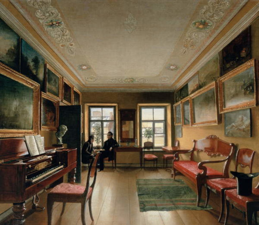 Detail of Interior of a Manor House, 1830s by Alexei Vasilievich Tyranov