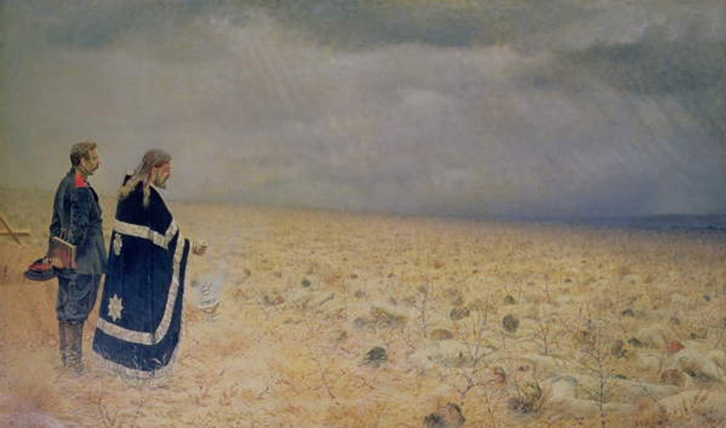 Detail of The Vanquished. Requiem for the Dead, 1878-79 by Vasili Vasilievich Vereshchagin