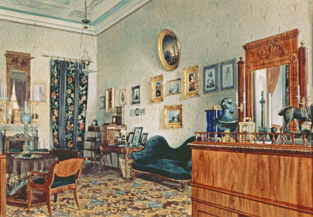 Detail of Mikhail Obreskoff's Office, 1848 by Luigi Premazzi