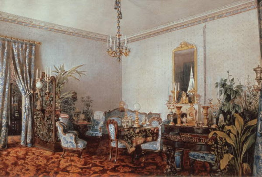 Detail of Varvara Obreskoff's Salon, 1848 by Luigi Premazzi