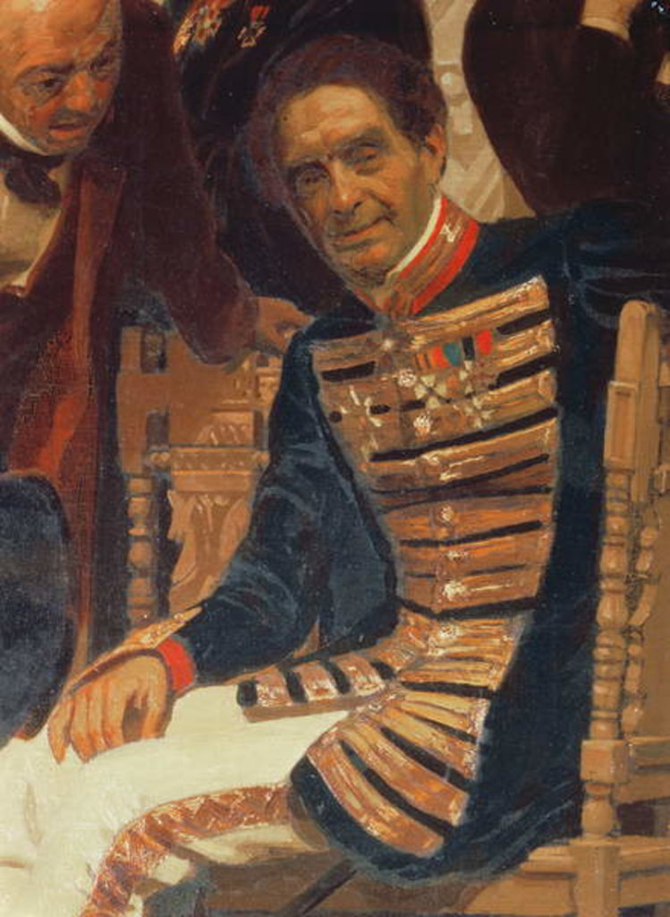 Detail of Count Aleksei Lvov by Ilya Efimovich Repin