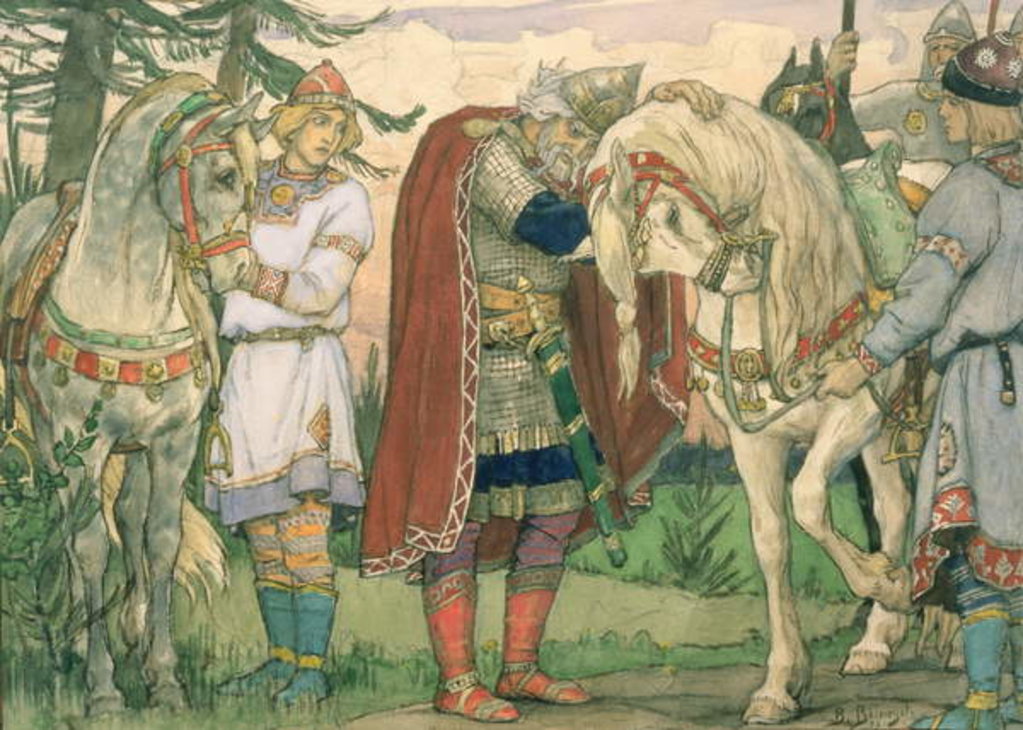 Detail of The Song of Prince Oleg the wise, 1899 by Victor Mikhailovich Vasnetsov
