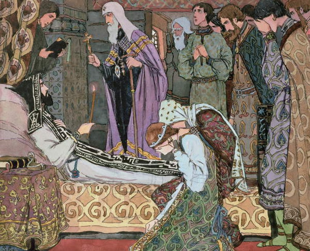 Detail of Deathbed of the Grand Duke Dmitry of Don, c.1910 by Vasili Vasil'evich Vladimirov