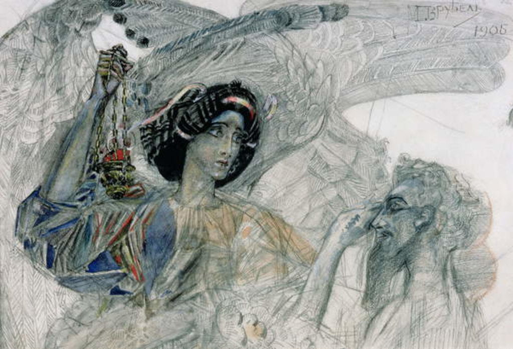 Detail of The Six Winged Seraph by Mikhail Aleksandrovich Vrubel