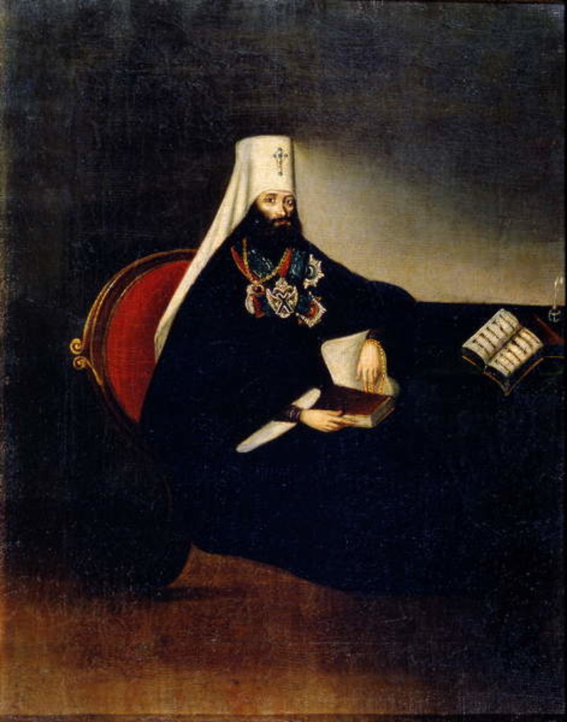 Detail of Portrait of the Metropolitan Philaret by School Russian