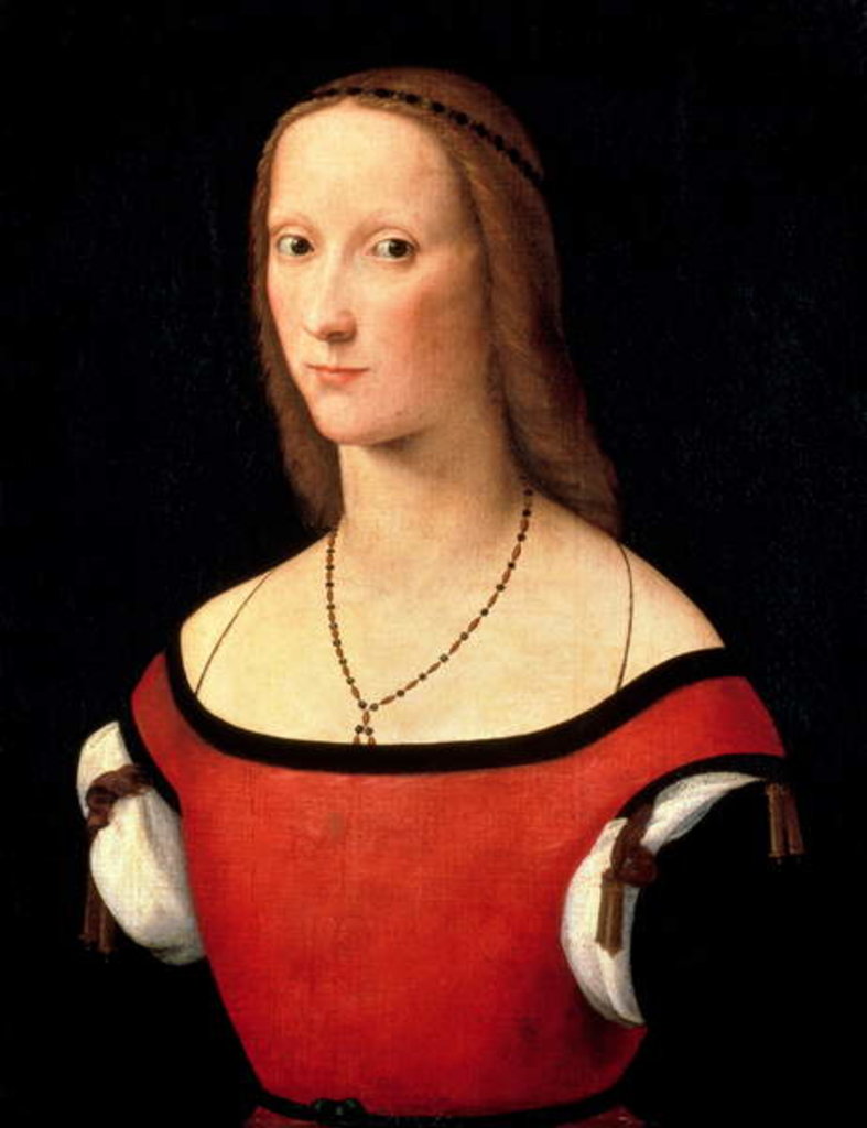 Detail of Portrait of a Woman, 1500s by Lorenzo Costa