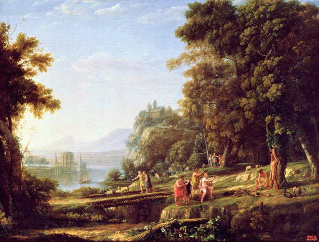 Detail of Landscape with Apollo and Marsyas, 1639-40 by Claude Lorrain