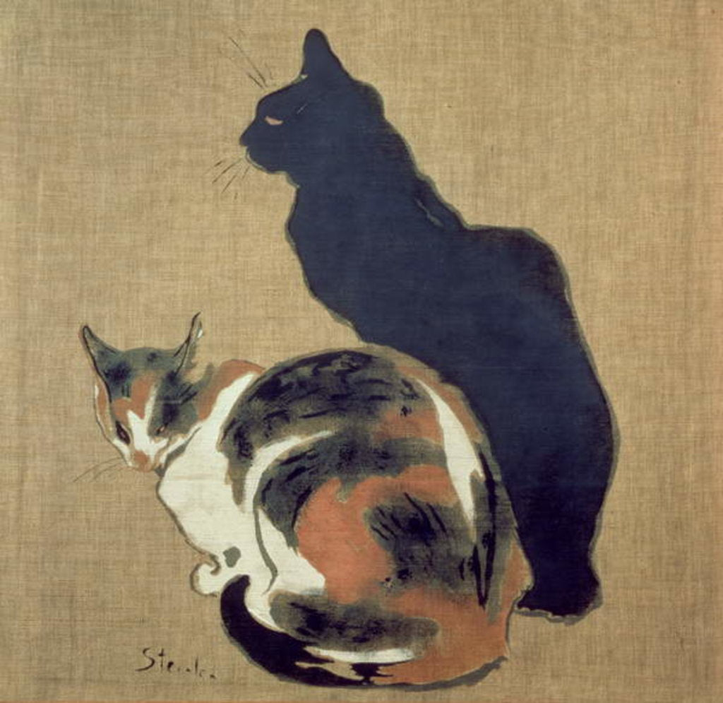 Detail of Deux chats, 1894 by Theophile Alexandre Steinlen