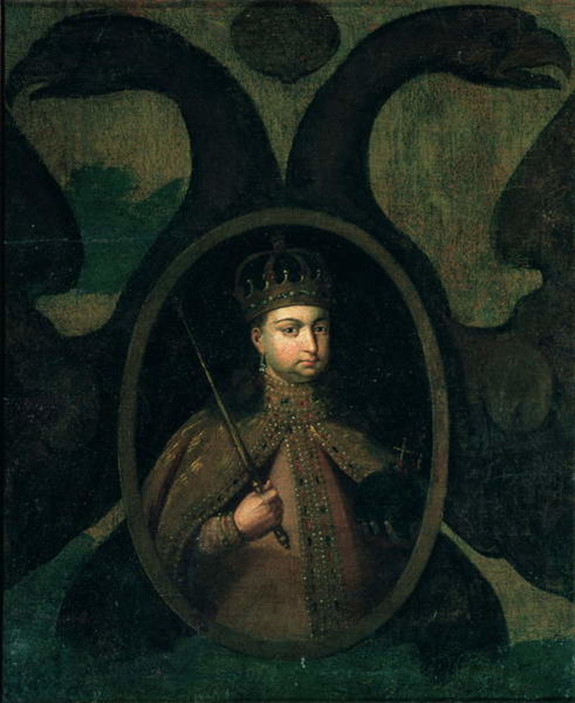 Detail of Tsarevna Sophia Alexeevna, 1680s by School Russian