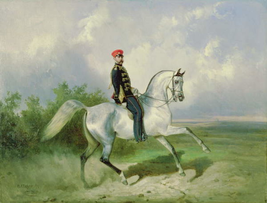 Detail of Portrait of Emperor Alexander II 1876 by Nikolai Egorevich Sverchkov