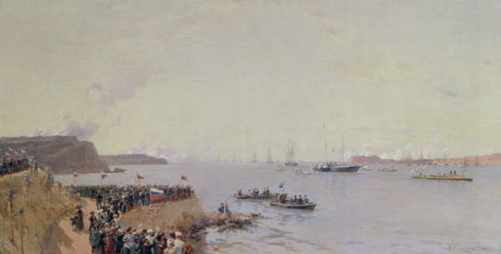 Detail of Arrival of Emperor Alexander III at Sevastopol, 1887 by Aleksandr Karlovich Beggrov