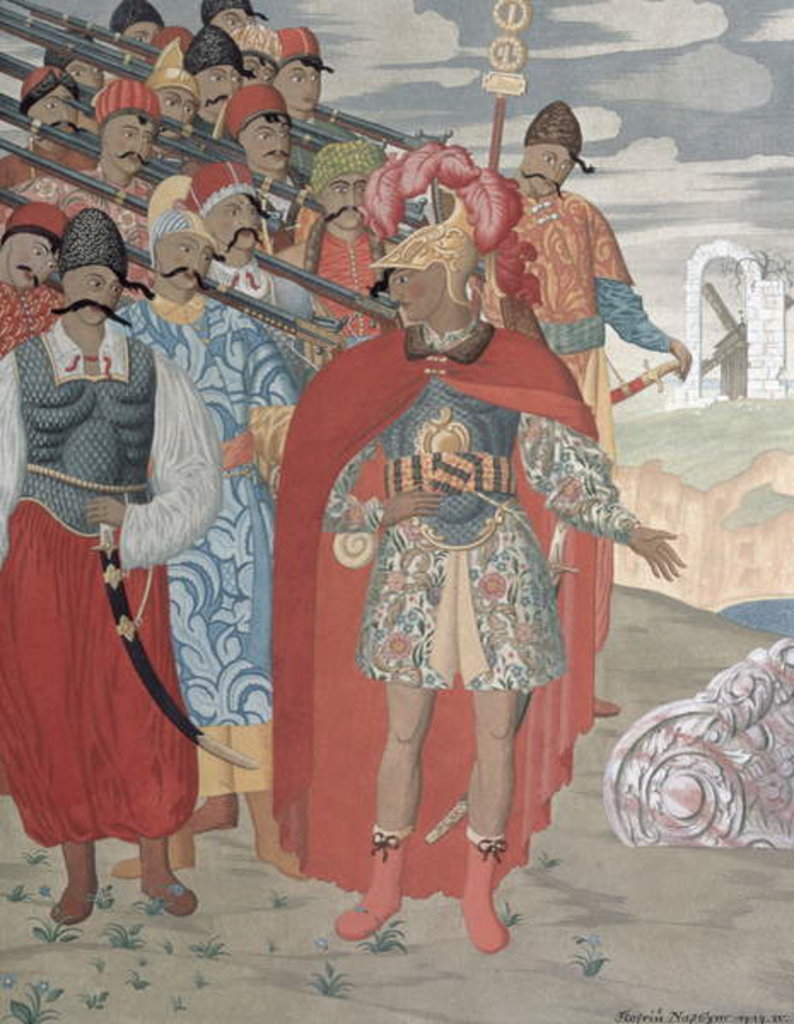 Detail of Aeneas and his Soldiers, 1919 by Georgy Narbut