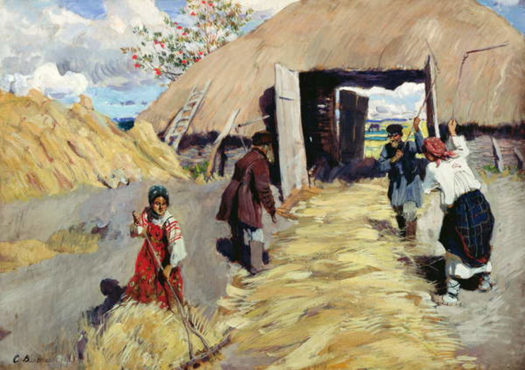 Detail of Threshing Floor, 1916 by Sergei Arsenevich Vinogradov