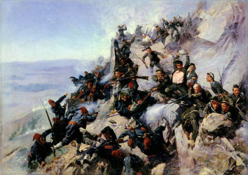 Detail of The Defence of the 'Eagle Aerie' on the Shipka in 1877, 1893 by Andrei Nikolaevich Popov