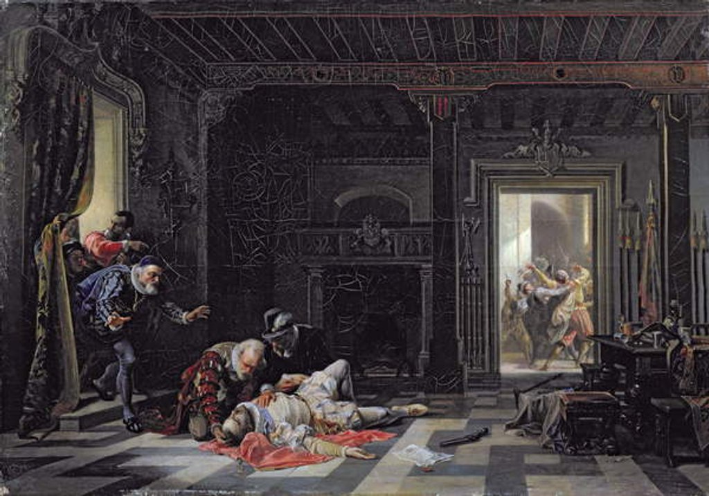 Detail of The Death of the Prince of Orange, 1861 by Stanislaus von Chlebowski