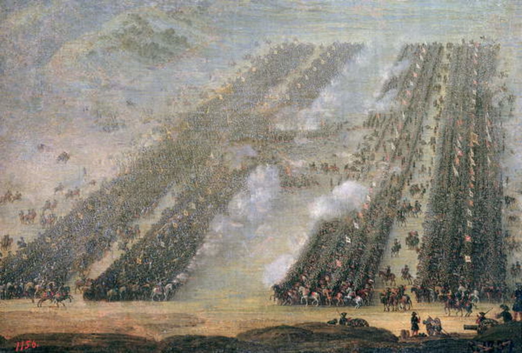 Detail of The Battle of Poltava, 1750 by School Russian