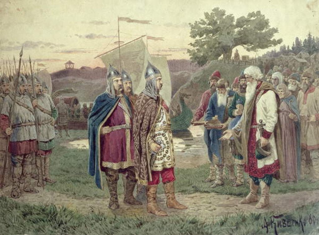 Detail of The Grand Duke Meeting with the People of a Slav Town in the 9th century, 1880 by Aleksei Danilovich Kivshenko