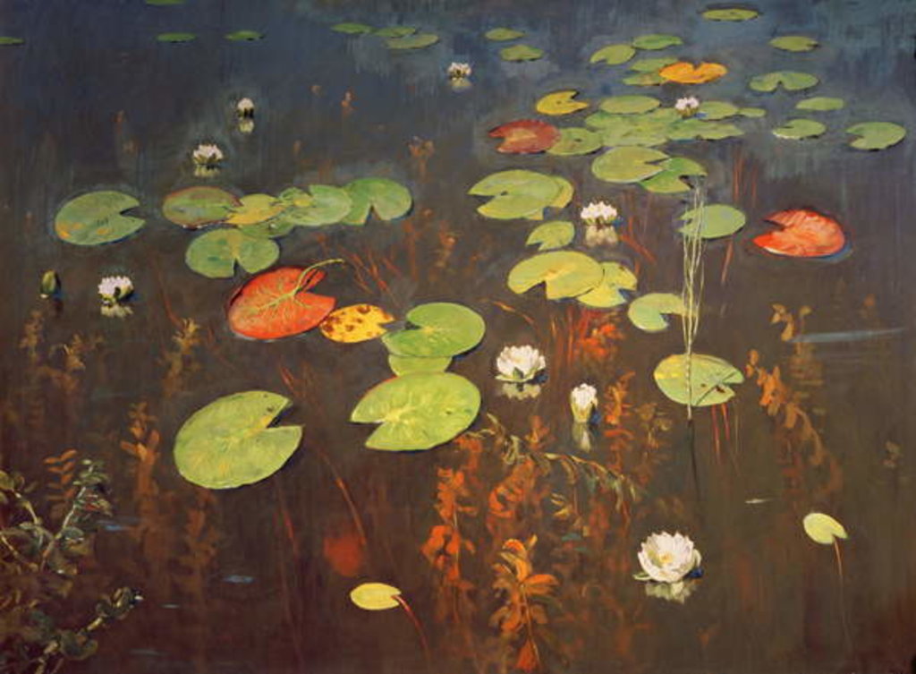 Detail of Water Lilies 1895 by Isaak Ilyich Levitan