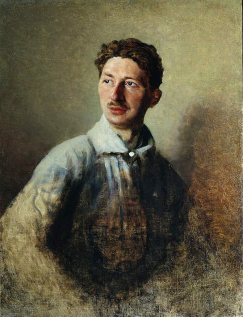 Detail of Portrait of the poet Sergey Gorodetsky 1909 by Ivan Kirillovich Parkhomenko
