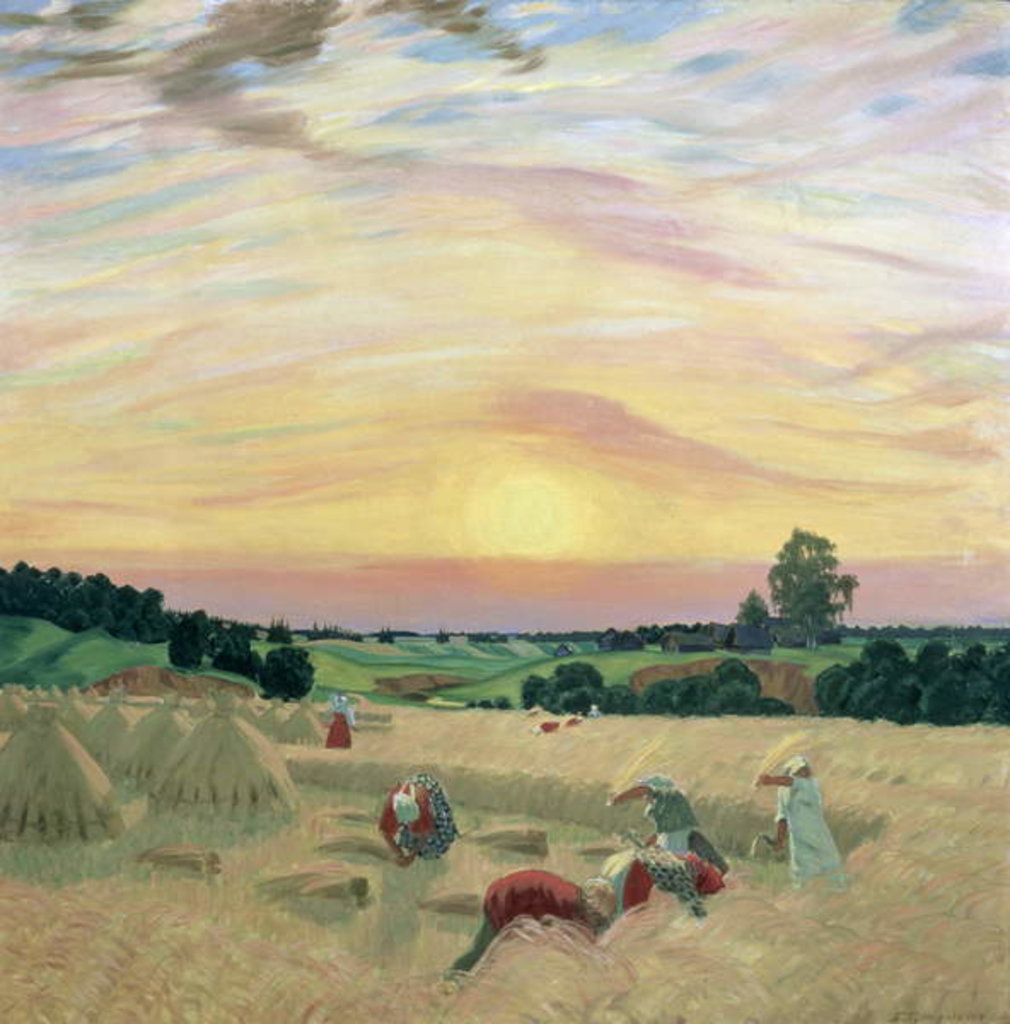 Detail of The Harvest, 1914 by Boris Mikhailovich Kustodiev