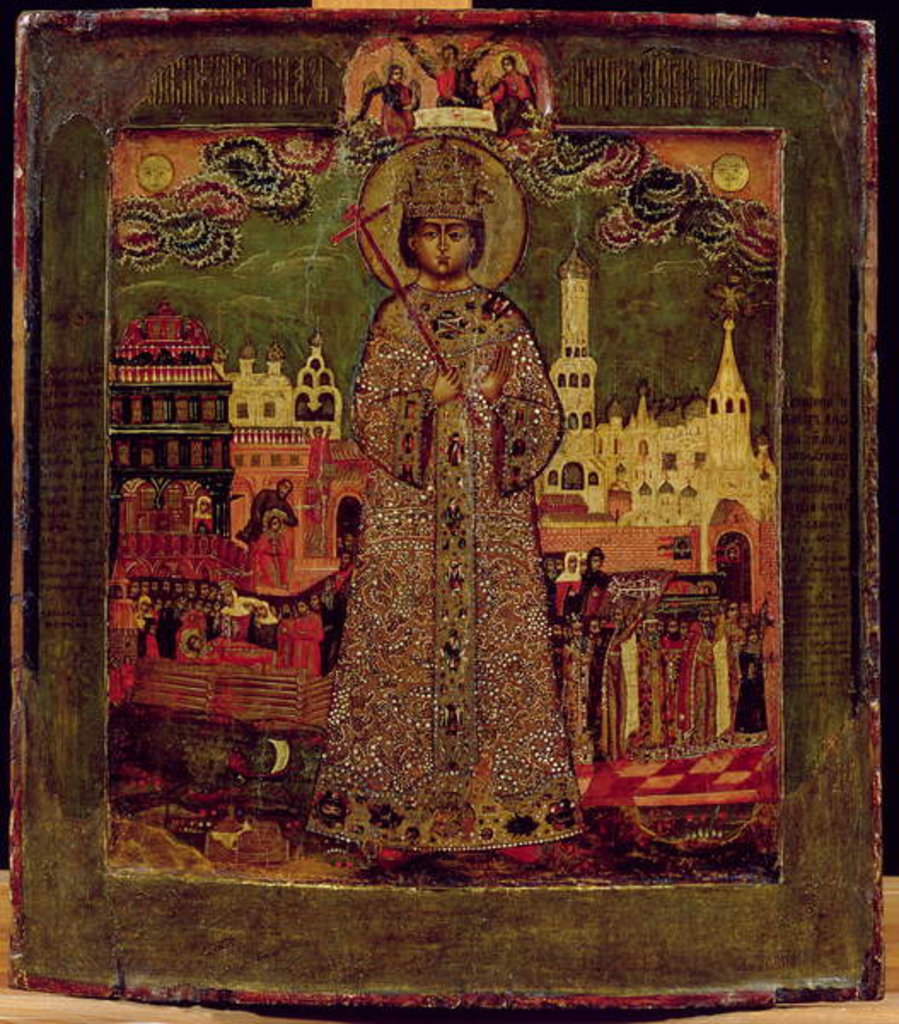 Detail of Tsarevitch Dmitry Ivanovich by Russian School