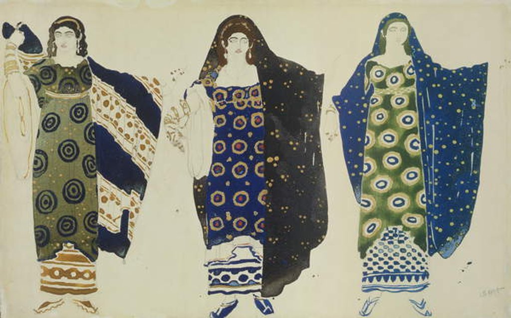 Detail of Costume Design for 'Oedipus at Colonus' by Sophocles, 1904 by Leon Bakst