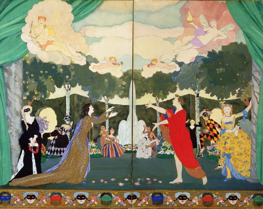 Detail of Curtain Design for the 'Free Theatre' in Moscow, 1913 by Konstantin Andreevic Somov
