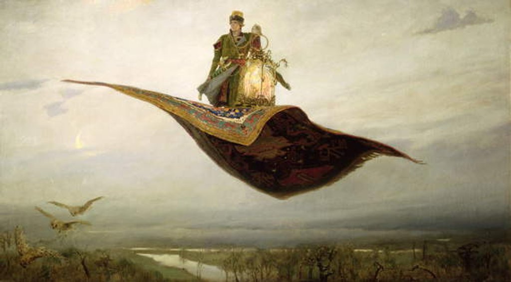 Detail of Le Tapis volant, 1880 by Apollinari Mikhailovich Vasnetsov