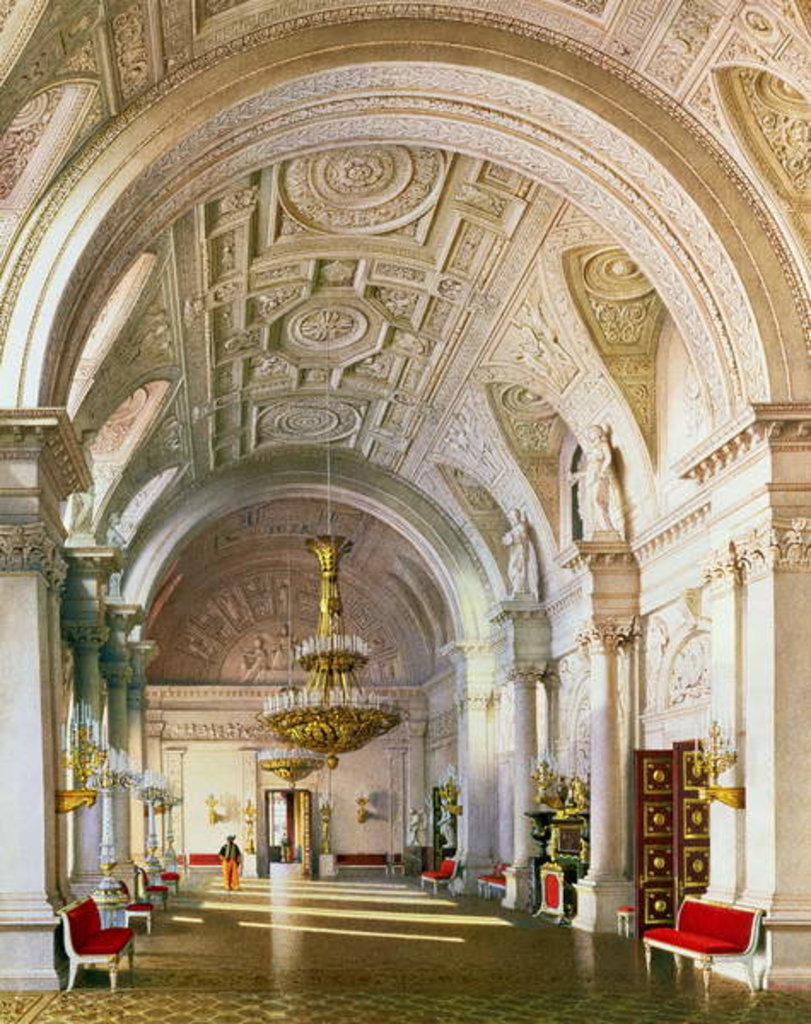 Detail of View of the White Hall in the Winter Palace in St. Petersburg, 1865 by Luigi (1814-91) Premazzi