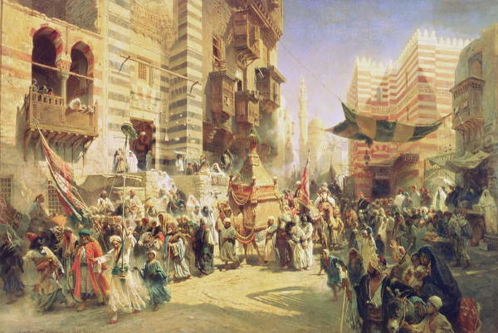 Detail of The handing over of the Sacred Carpet in Cairo, 1876 by Konstantin Egorovich Makovsky