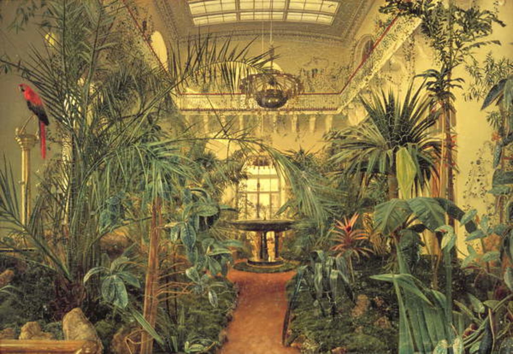 Detail of Winter Garden in the Winter Palace, St. Petersburg, 1840 by Michail Ivanovich Antonov