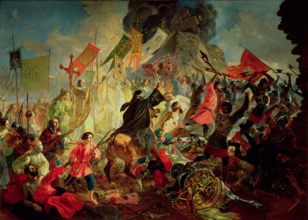 Detail of King Stephan IV Batory besieging Pskov in 1581 by Karl Pavlovich Bryullov