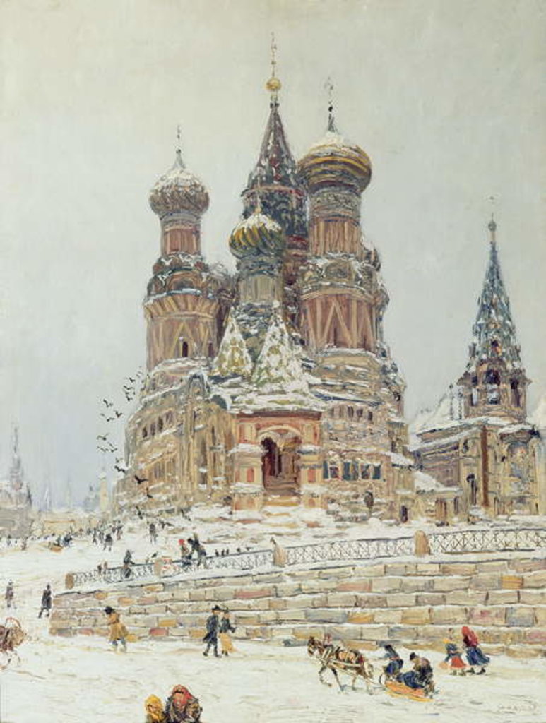 Detail of St. Basil's Cathedral, Red Square, Moscow, c.1917 by Nikolay Nikanorovich Dubovskoy