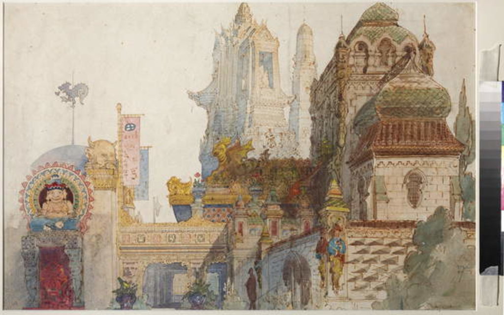 Detail of Stage Design for the Opera 'Ruslan and Lyudmila' by Mikhail Glinka by Viktor Aleksandrovich Gartman