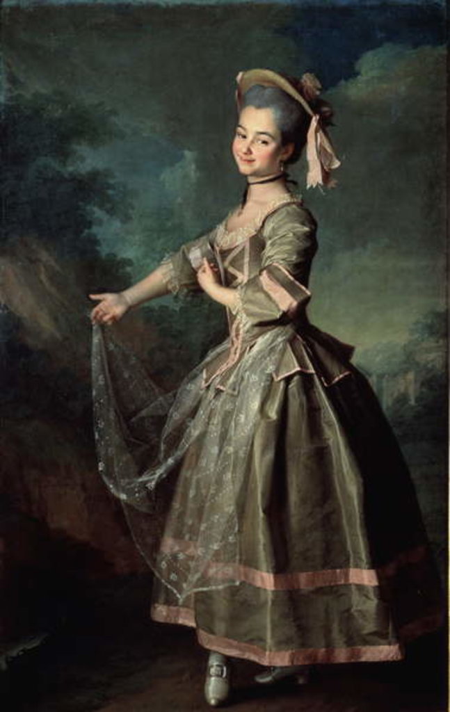 Detail of Portrait of Yekaterina Nelidova, 1773 by Dmitri Grigor'evich Levitsky
