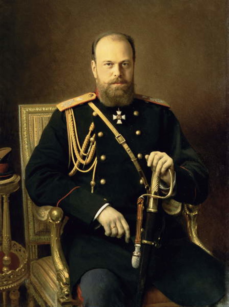 Detail of Portrait of Emperor Alexander III 1886 by Ivan Nikolaevich Kramskoy