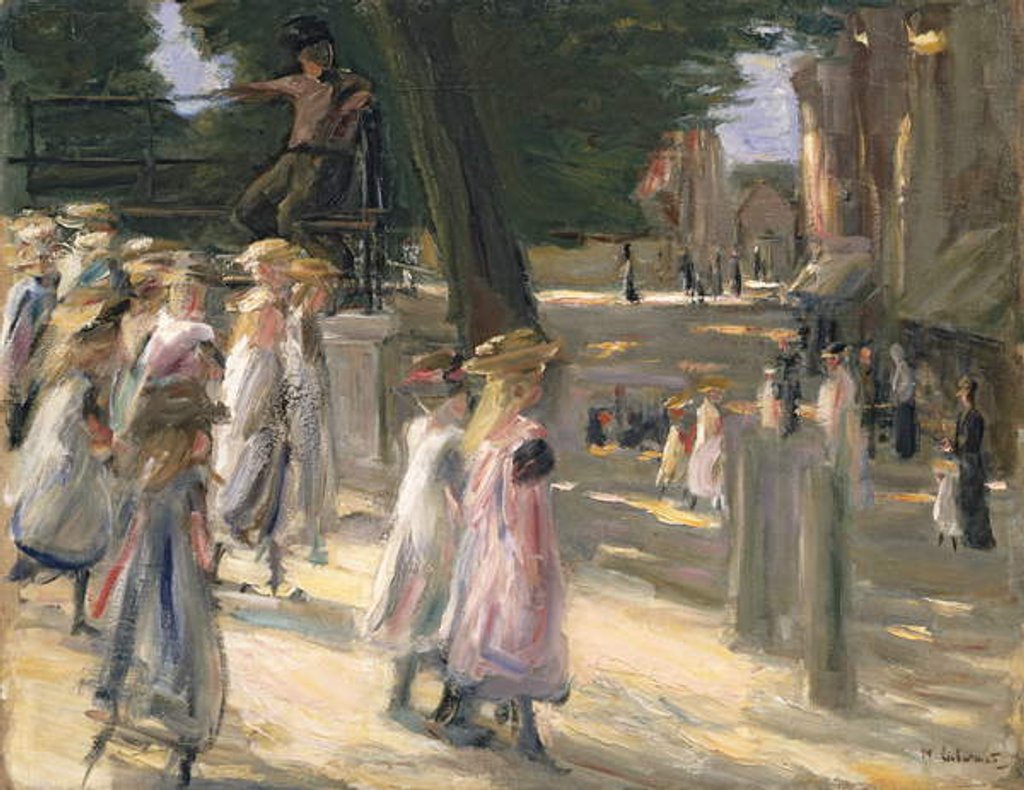 Detail of The Road to the school at Edam by Max Liebermann