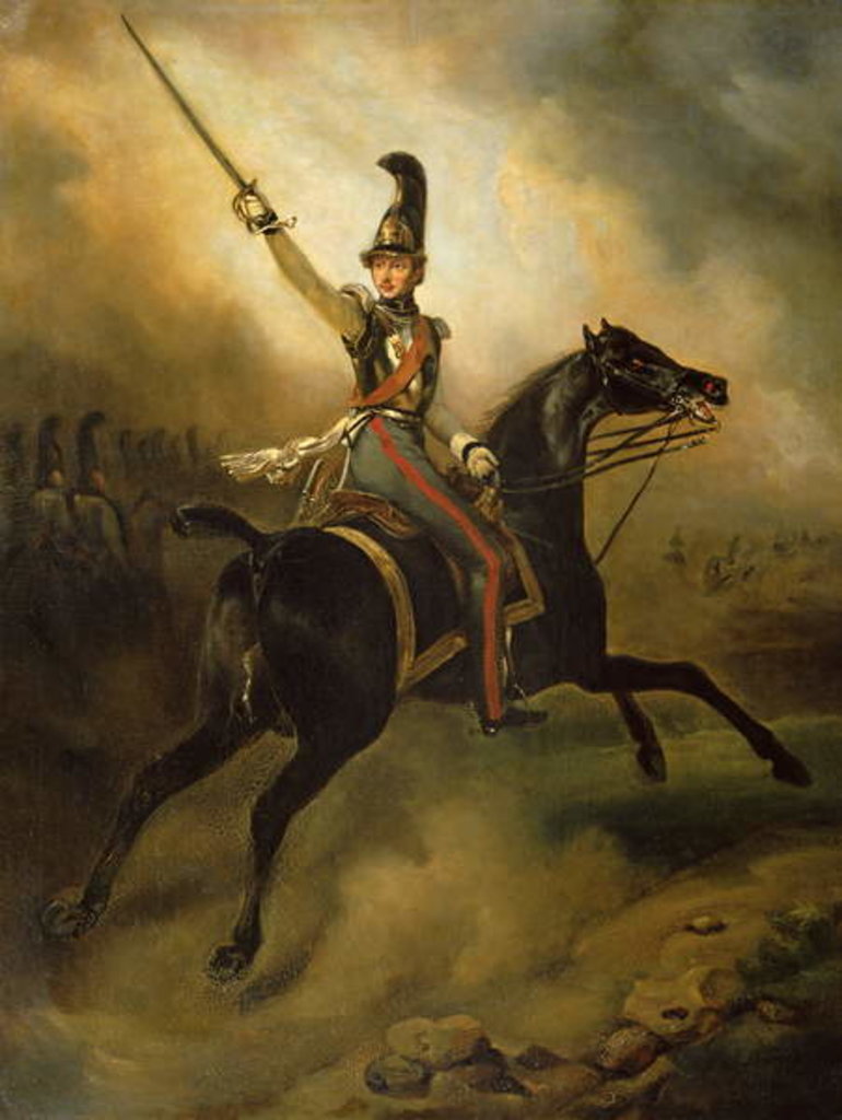 Detail of Portrait of Friedrich Heinrich 1830 by Emile Jean Horace Vernet