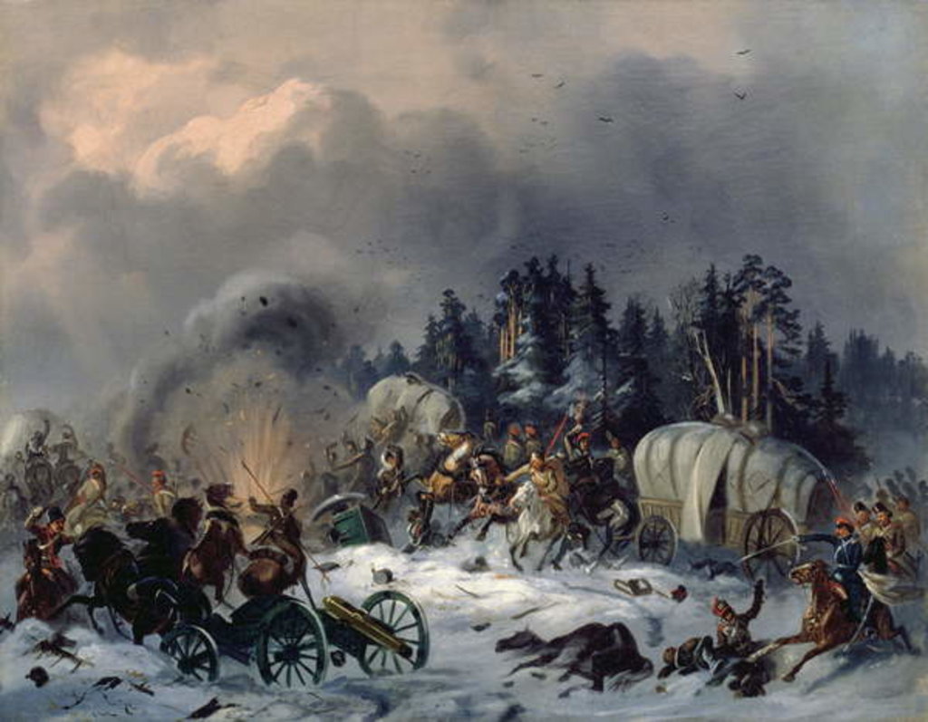 Detail of Scene from the Russian-French War in 1812 by Bogdan Willewalde