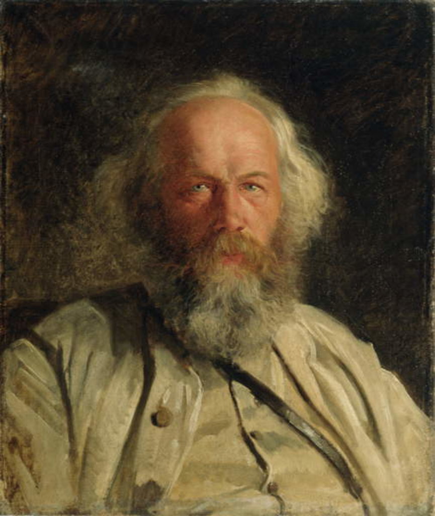 Detail of Portrait of Mikhail Alexandrovich Bakunin 1871 by Nikolai Nikolajevitch Gay