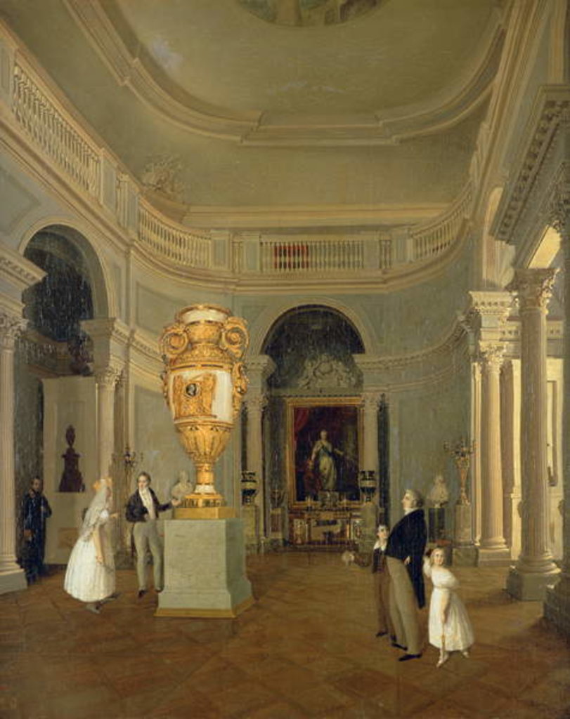 Detail of The Oval Hall of the Old Hermitage, St Petersburg by Karl Pavlovich Beggrov
