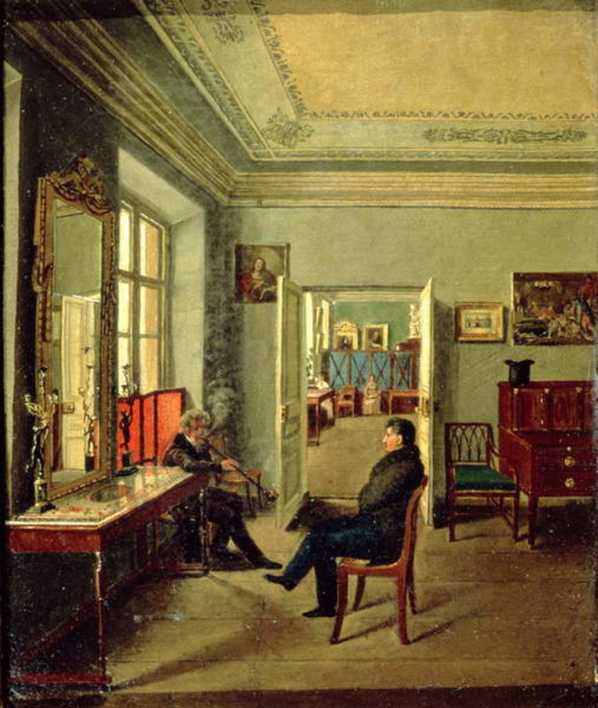 Detail of In the Room, 1834 by Michail Fyodorovich Davydov