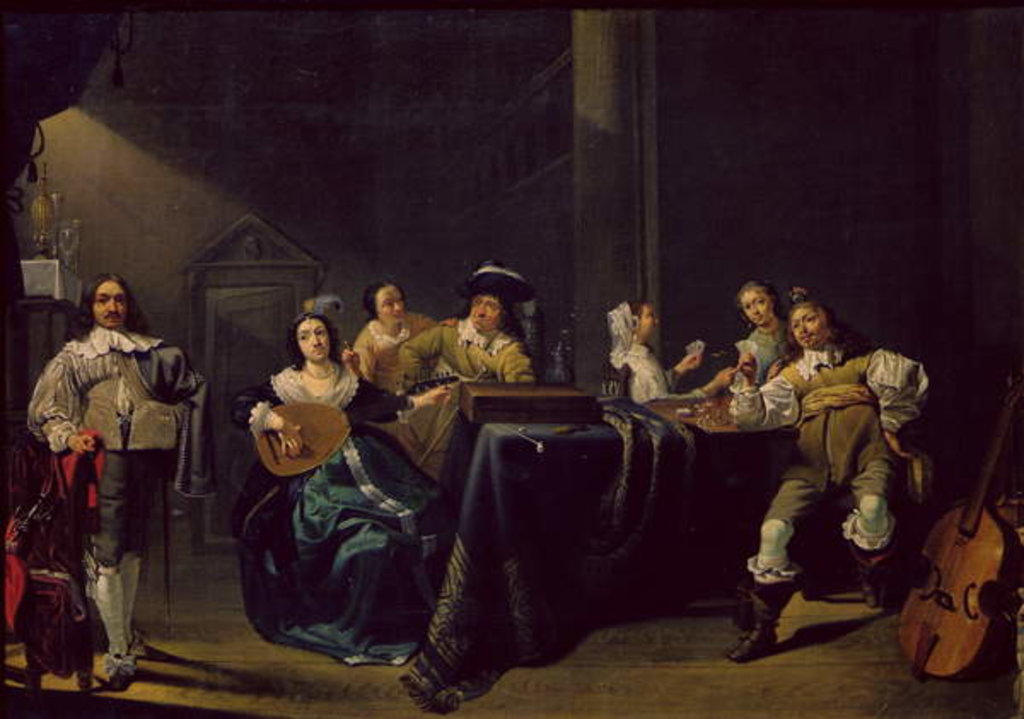 Detail of Merry Company by Jacob Duck