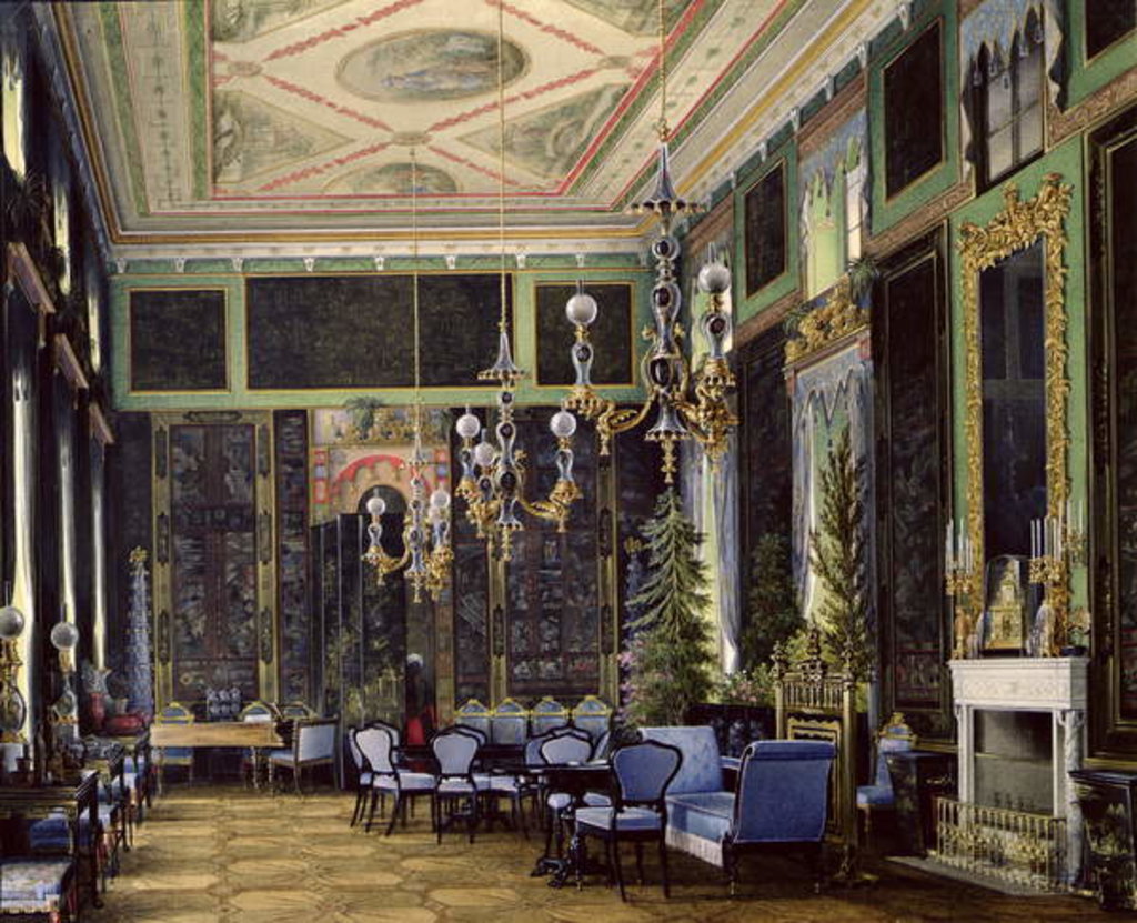 Detail of The Chinese Room in the Great Palais in Tsarskoye Selo by Eduard Hau