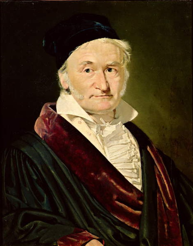 Detail of Portrait of Carl Friedrich Gauss, 1840 by Christian-Albrecht Jensen