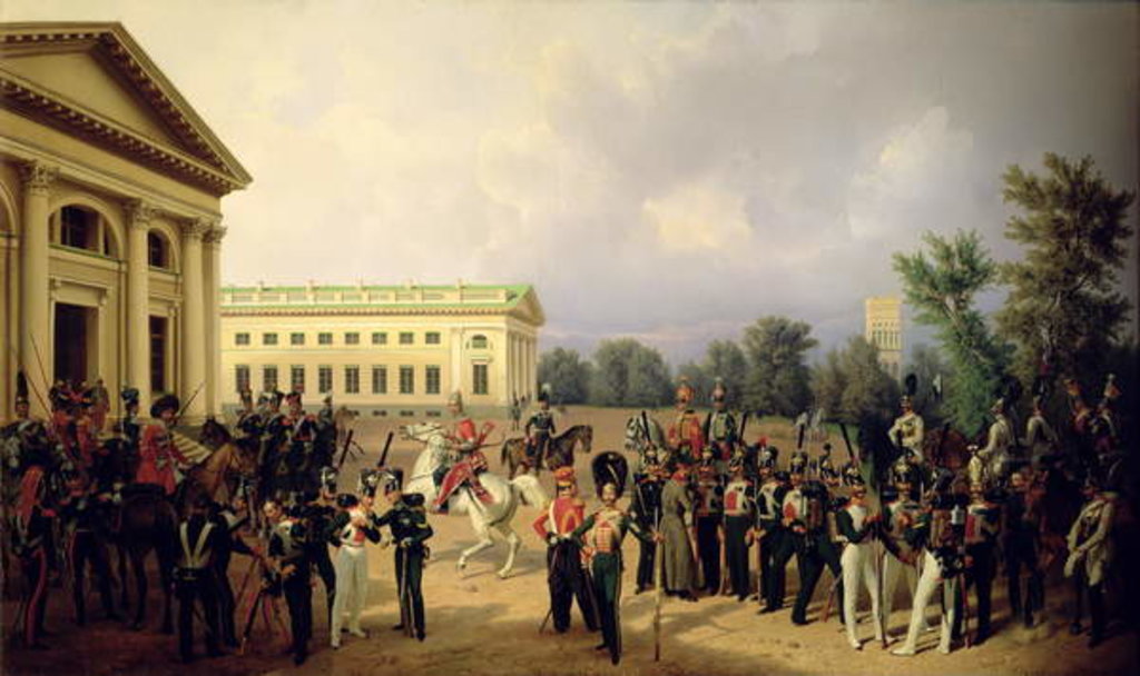 Detail of The Russian Guard in Tsarskoye Selo in 1832, 1841 by Franz Kruger