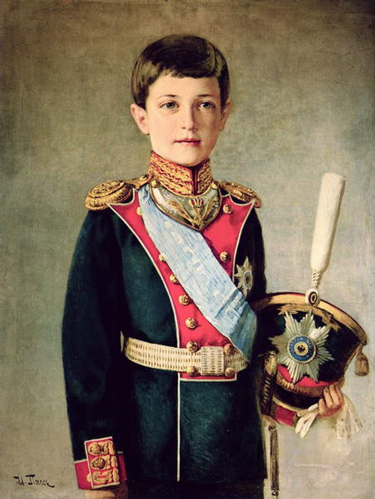 Detail of Portrait of Tsarevitch Alexei Nikolaevich; by Israel Abramovich Pass